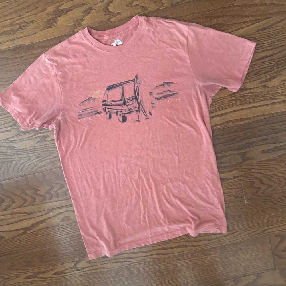 The North Face Mens Size Medium Slim Fit Burnout Red Paddleboard Gorpcore - Picture 2 of 12